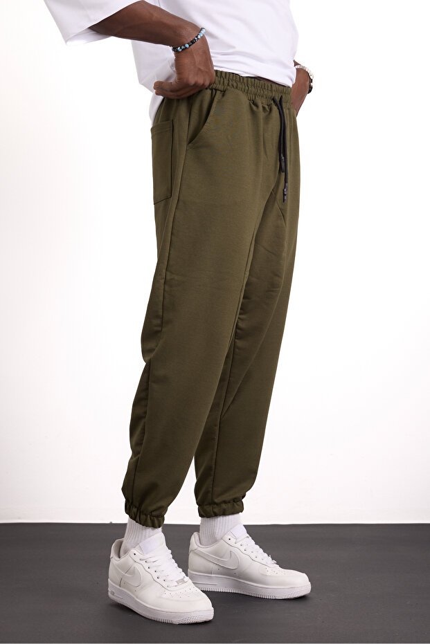 Men's Casual Patterned Pleated Shalwar with Elasticated Legs