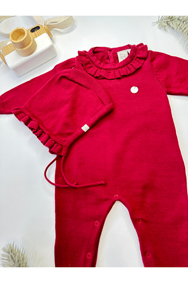 NINOS BASIC KIZ BEBEK TULUM VİŞNE - 2