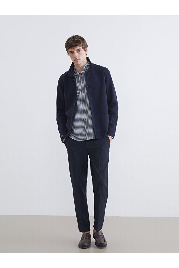 Nevavm Standard Fit Dobby Men's Trousers with a Difference
