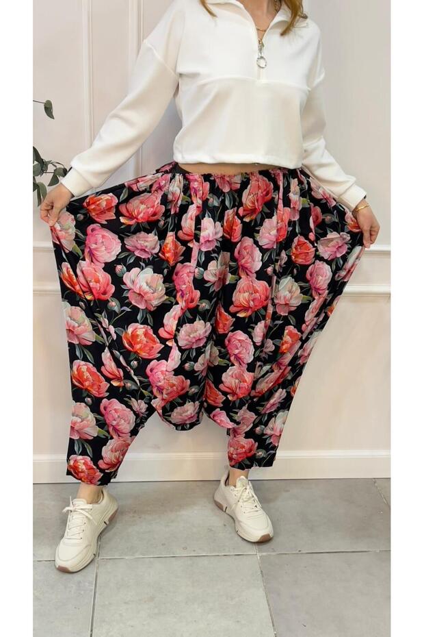 Women's Digital Print Patterned Traditional Anatolian Empirme Shalwar