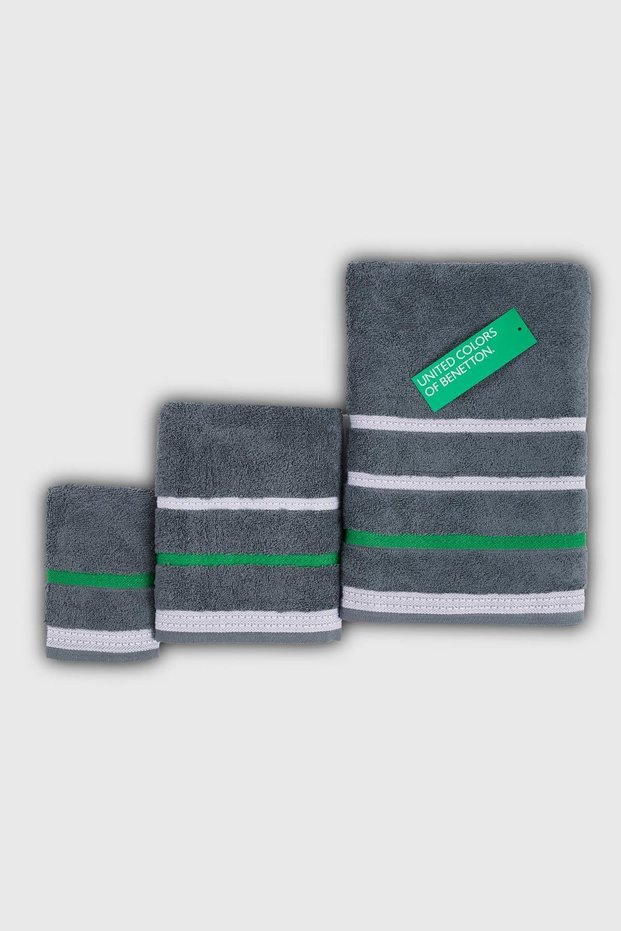 Bath Towel Hand Face Body Gray 100% Cotton Set of 3 70X140 cm 50X90 cm 30X50 cm
