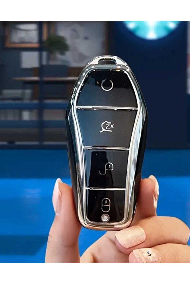 Byd Atto 3 and Seal U Smart Nano Key Protection Case Black Silver Silver Color
