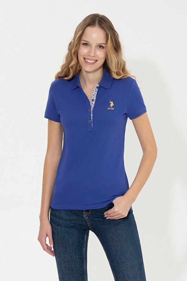 Kadın Mavi Basic Tişört - 2