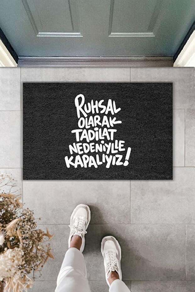 Modern Digital Printing - We Are Closed Due to Spiritual Transformation - Doormat