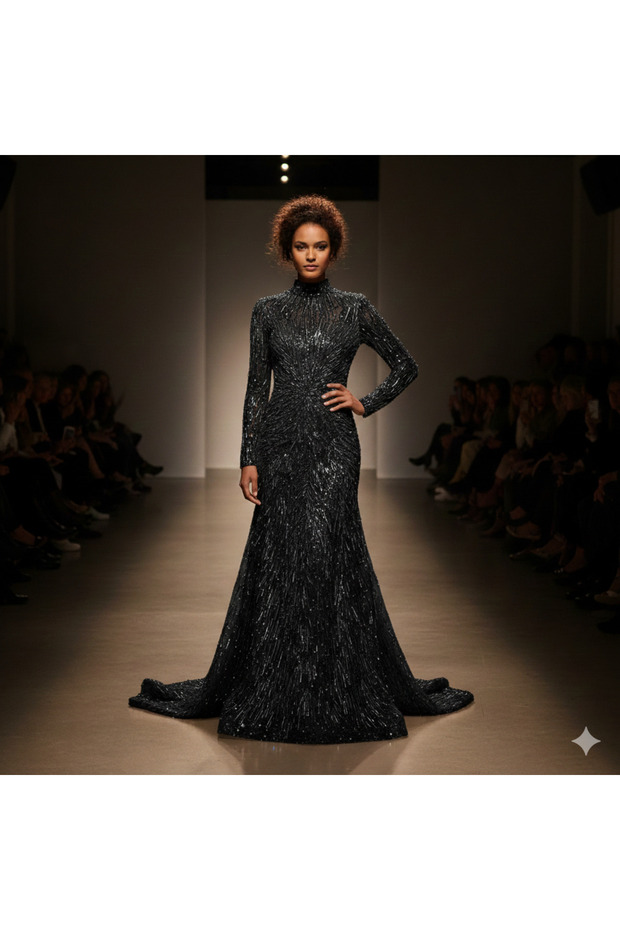 Boru işlemeli abiyelik kumaş - 3