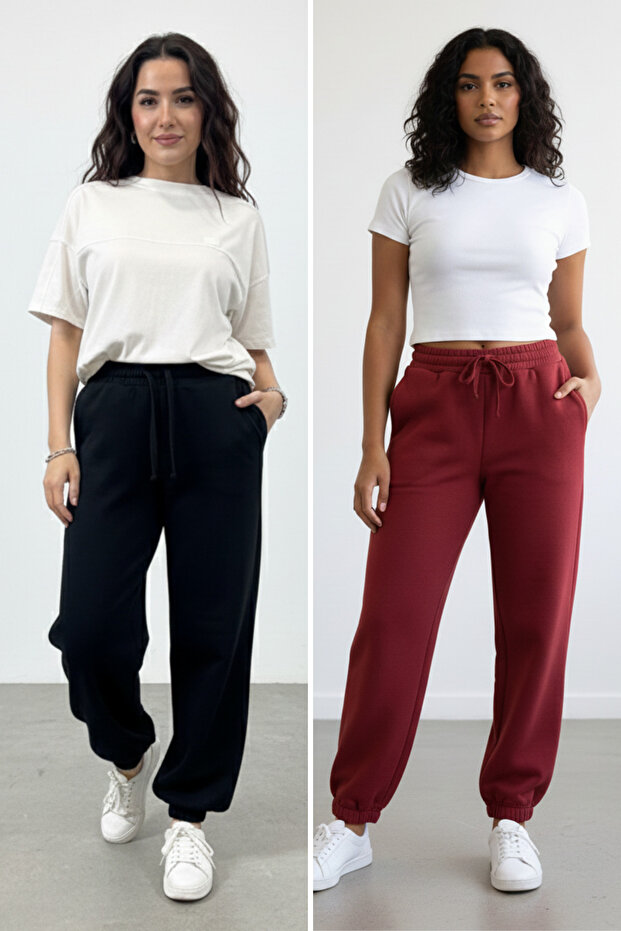 Women's Transitional Wide Leg Elasticated Casual High Waist Sweatpants
