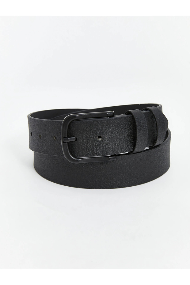 Lcw Accessories Black Leather Look Men's Belt