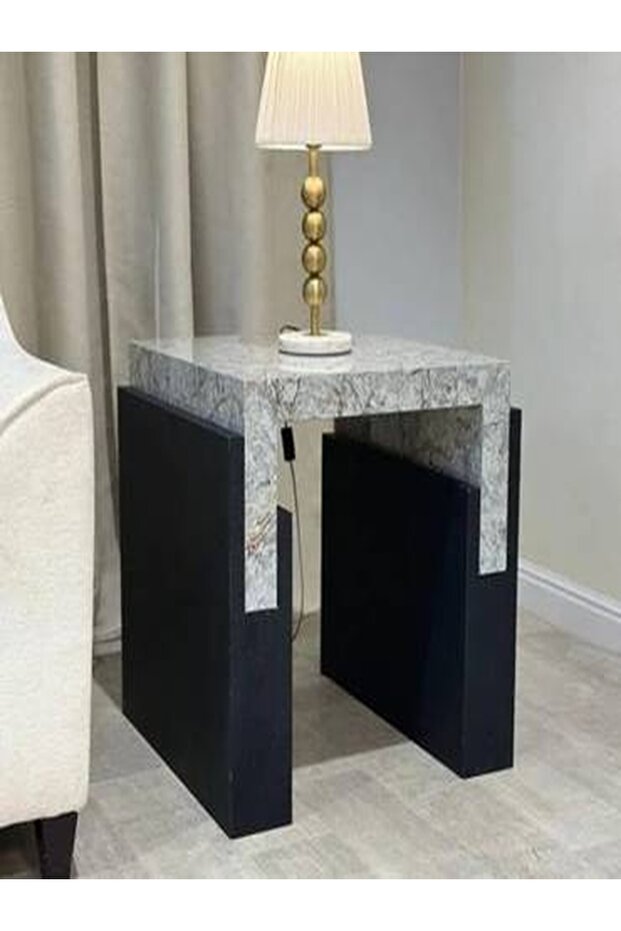Marble alternative side table - 2