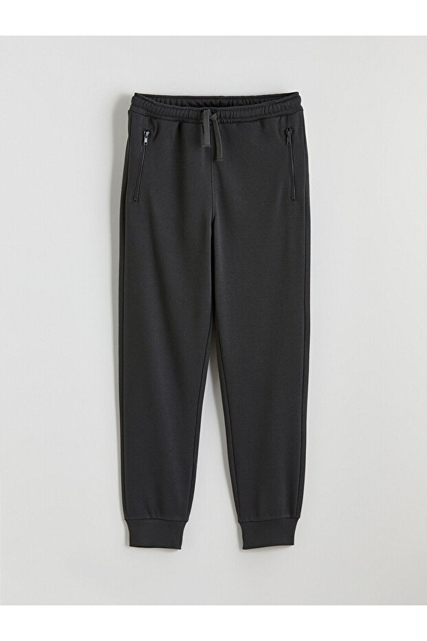 Anthracite Elastic Waist Boys Jogger Sweatpants