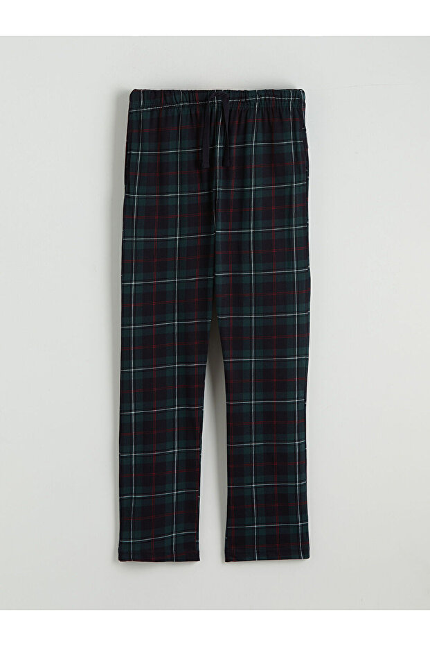Mg Trend'En Green Standard Pattern Plaid Men's Pajama Bottoms
