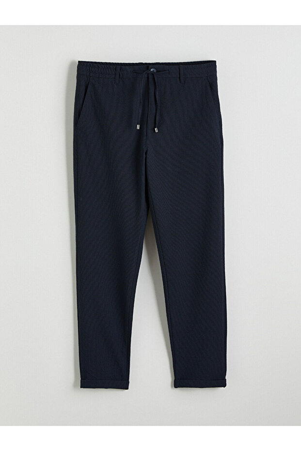 Mg Trend'En Navy Blue Slim Fit Men's Trousers