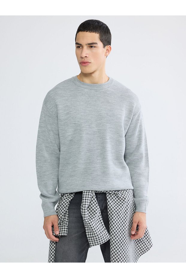 Özmarka New Season Crew Neck Men's Knitwear Sweater