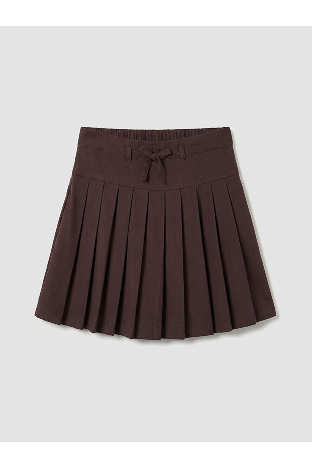 Özmarka New Season Pleated Girls' Shorts Skirt