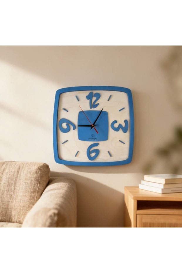 SOFT SQUARE CLOCK AHŞAP DUVAR SAATİ - 3