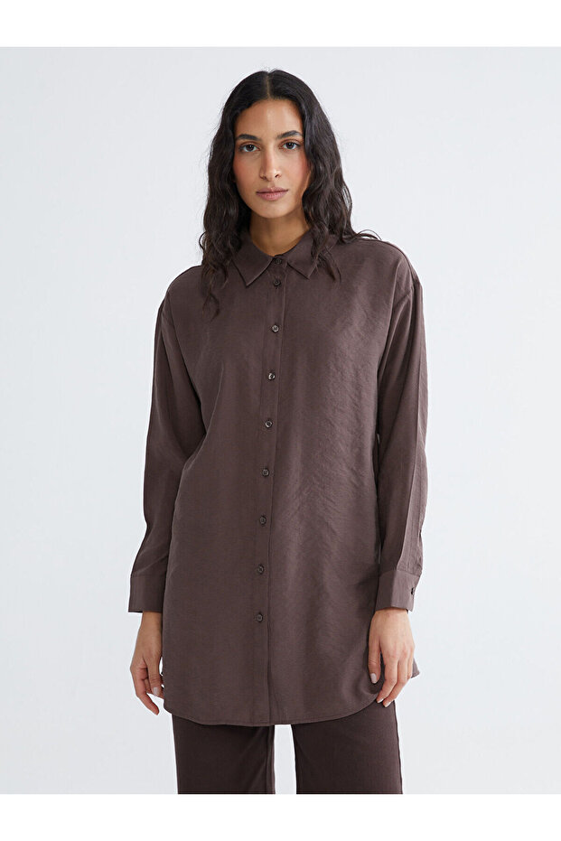 Oversized Modal Mixed Women's Shirt Tunic (S6)