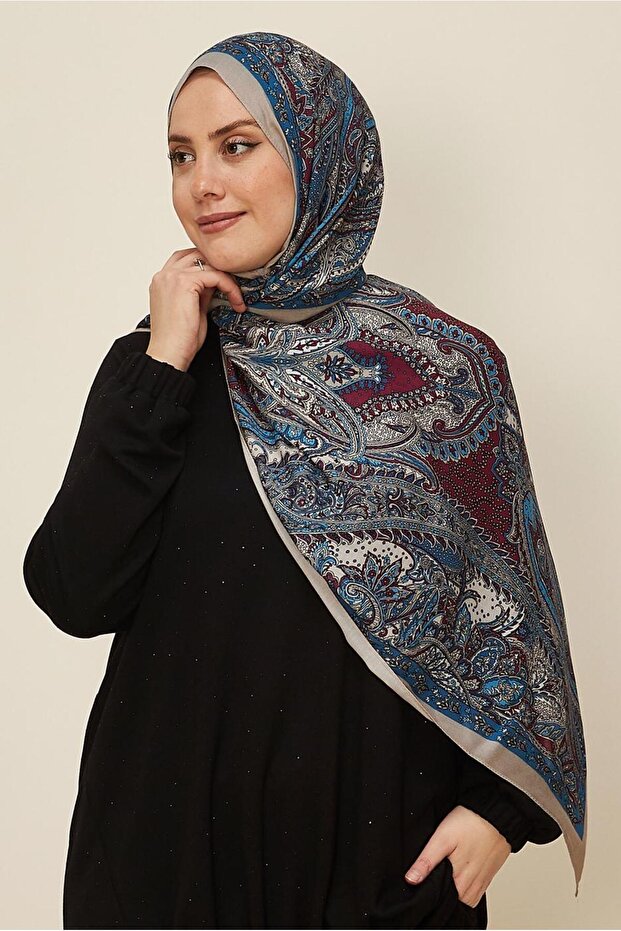 Patterned Cotton Viscose Shawl 8546