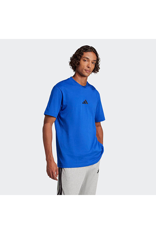 Essentials Small Logo Single Jersey Mavi Erkek T-Shirt JF1094 - 3