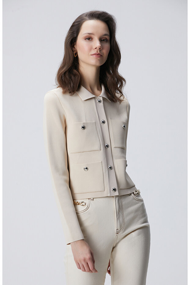 Taş Triko Ceket - 1