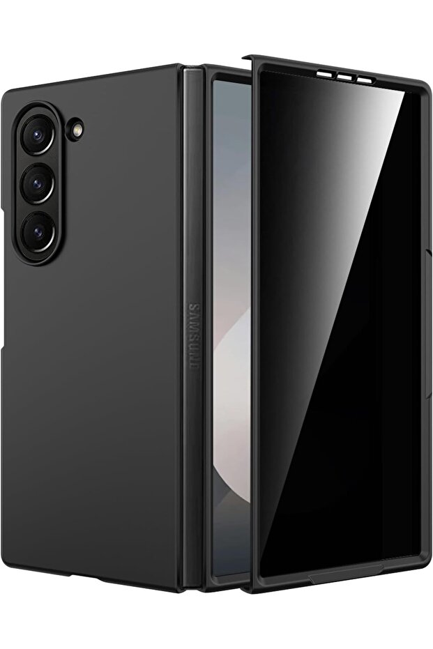 (1+1) Case for Samsung Galaxy Z Fold 7 Case with Privacy Screen Protector, Hard PC Ultra Thin Soft