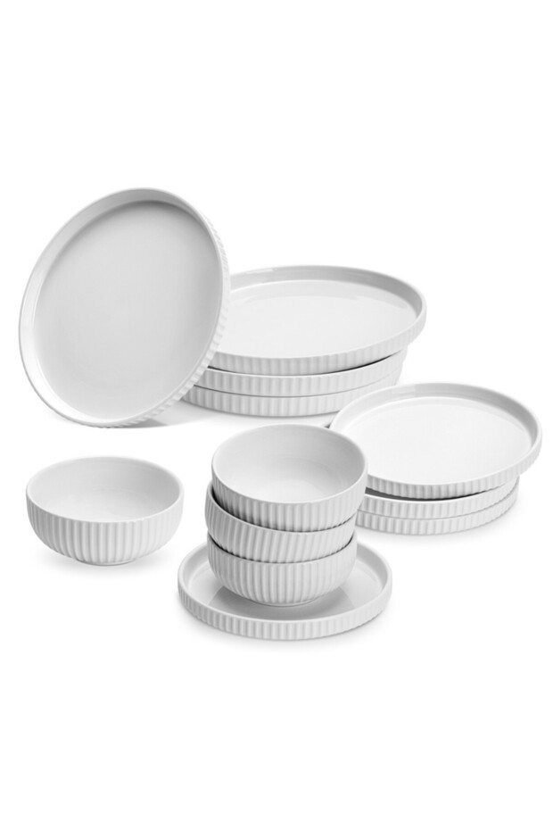 12-Piece Tableware Set Ivorya (Durable Porcelain)