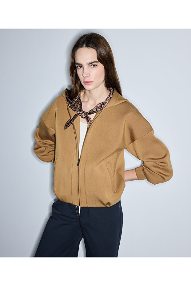 Fular efektli sweatshirt - 1