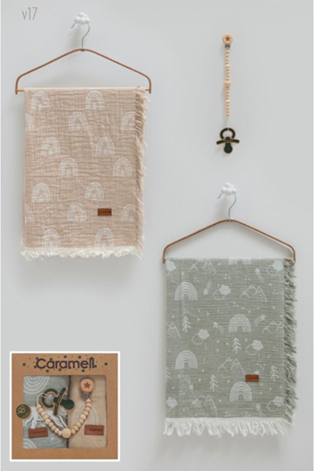 Caramell Muslin Blanket Set of 3