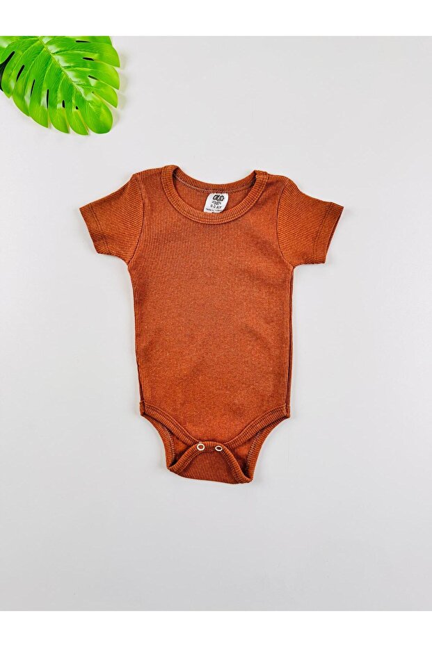 Single Unisex Short Sleeve Flexible Ribbed Knit Baby Body