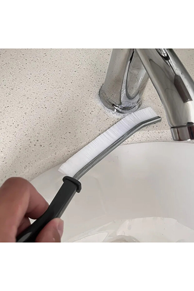 1Pc-WHITE Gap Cleaning Brush Hard Bristled Crevice Cleaning Brush for Stiff Angled Bristles Tile Bat