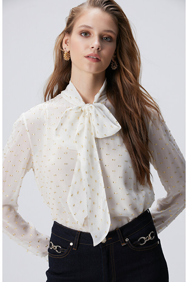 Kırık Beyaz Bluz - 1