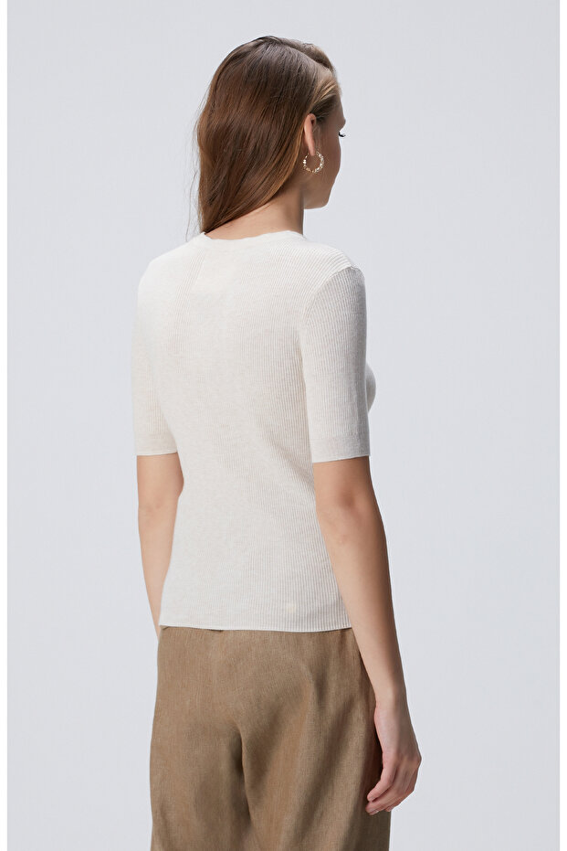 Açık Bej Melanj Kazak - 5