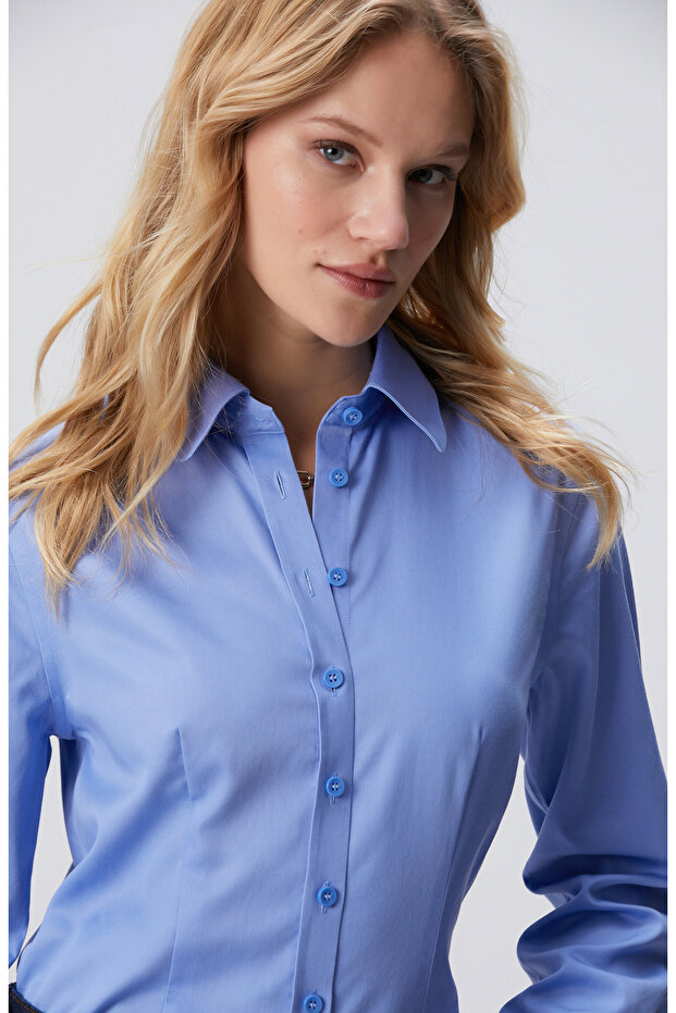 Non-Iron Mavi Gömlek - 2