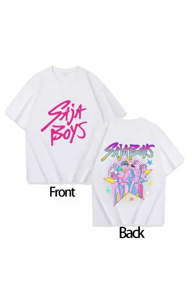 Saja Boys Printed T-Shirt / Oversize Fit 100% Cotton Breathable Fabric
