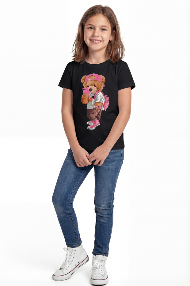 Girl's T-Shirt Short Sleeve Printed B1
