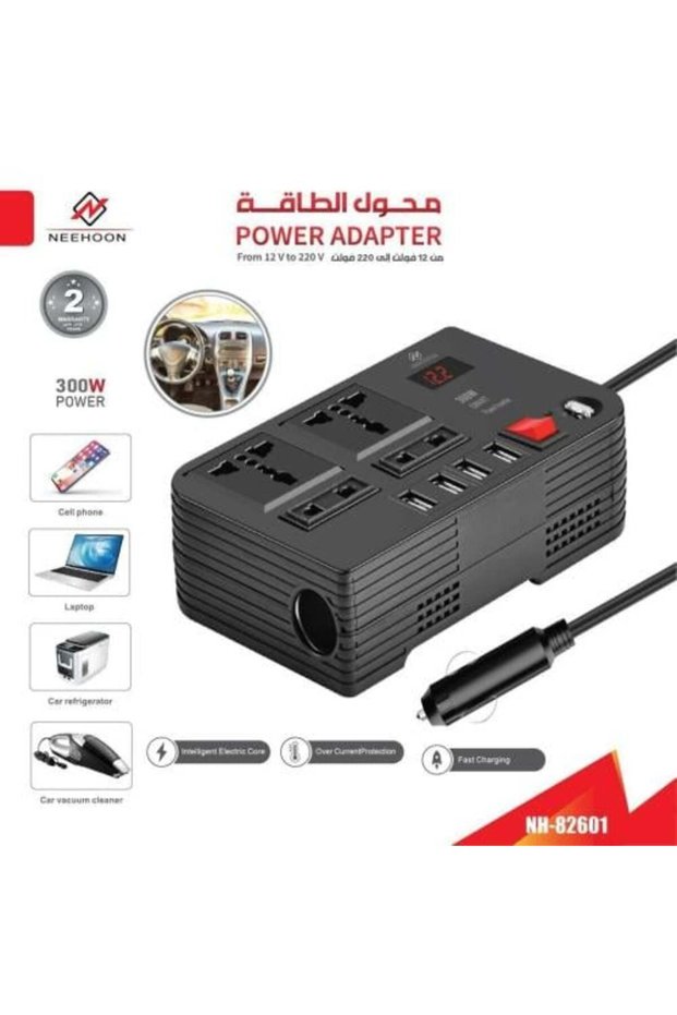 جهاز محول طاقة السيارة 300 واط