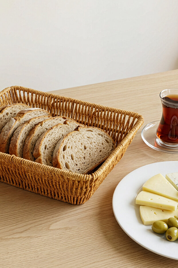 Rectangular Rattan Mini Bread Basket - Bb6061 - 3