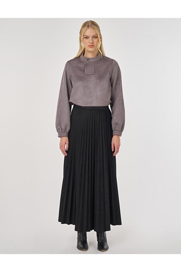 Piliseli Süet Etek 72025 - 4