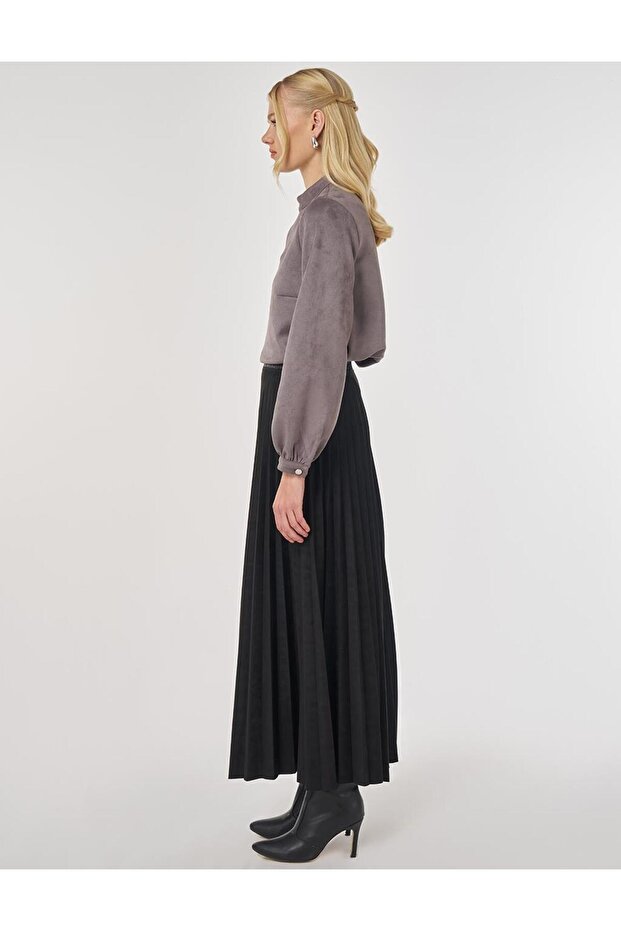 Piliseli Süet Etek 72025 - 3