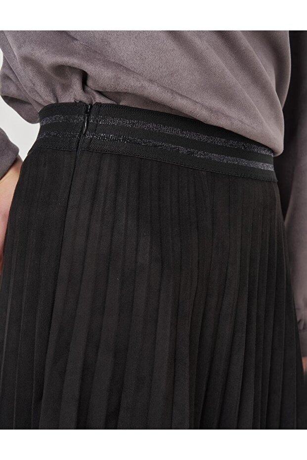 Piliseli Süet Etek 72025 - 2