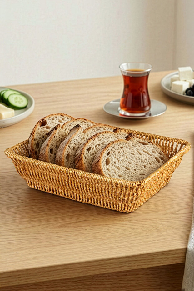 Rectangular Rattan Mini Bread Basket - Bb6061 - 1