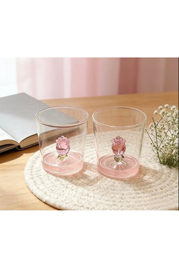 كوبان للتقديم مزينة بنقش الورد - 1