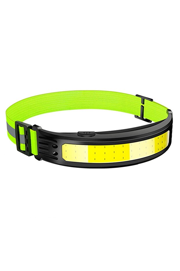 Headlamp, with motion sensor, reflective strip