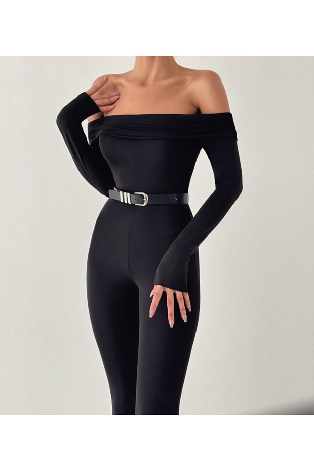 Off-shoulder bodycon jumpsuit - 2