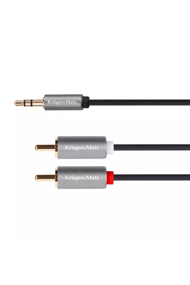 Cable STEREO JACK 3.5 mm - 2x RCA 1m Basic KRUGER&MATZ