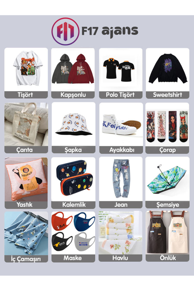 Ütü ile Yapışan Supla Tekstil Transfer Dtf Baskı - 3