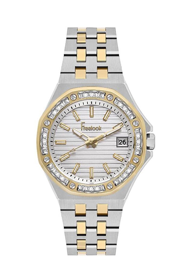 Fl.1.10451-4 Functions Active Stone Design Steel Case Steel Band Metallic-Gold Color Ka