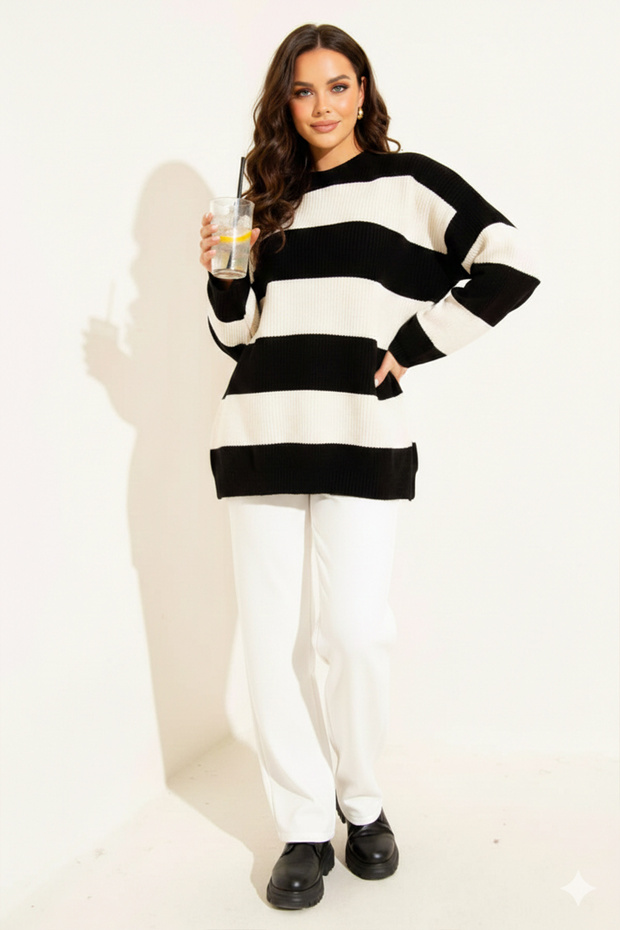 Casual Thick Knitwear R4511 Black