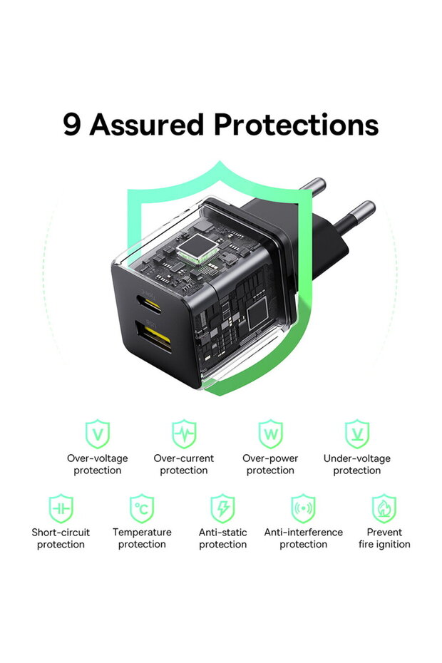 USB, Tip-C 20W Negru - 4