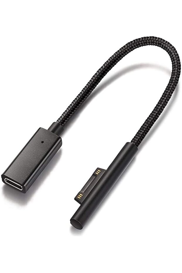 Braided Surface Connect to USB-C Charging Cable Dongle, Requires 45W 15V3A USBC Charger PD Power Sup