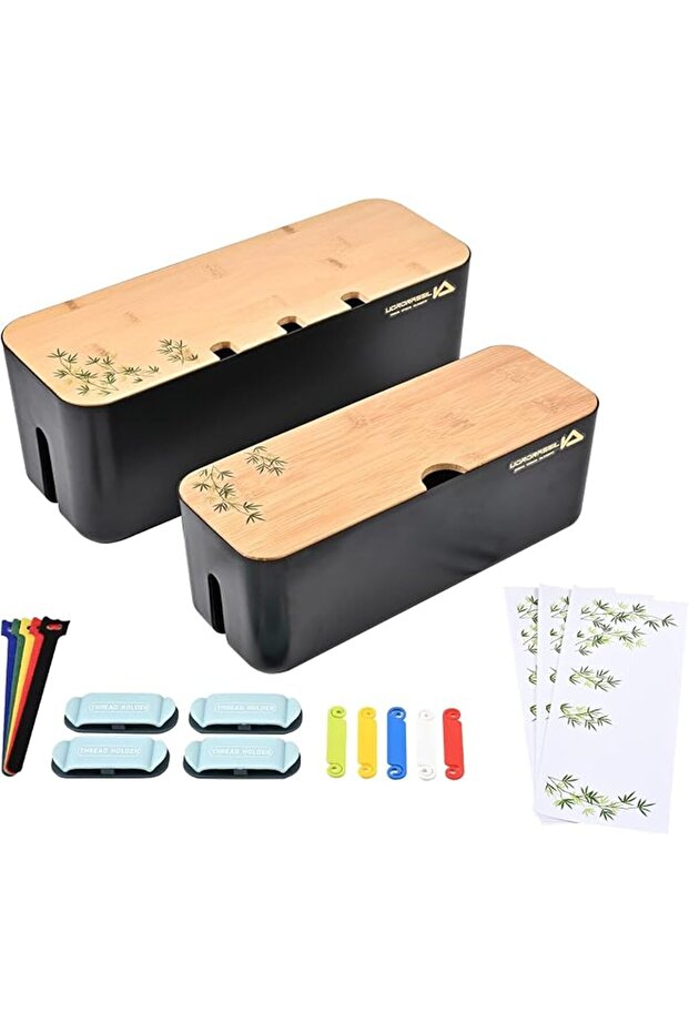 Cable Management Box Organizer for Cords, Computer USB-Hub, TV to Cover and Conceal Power Strips, Et