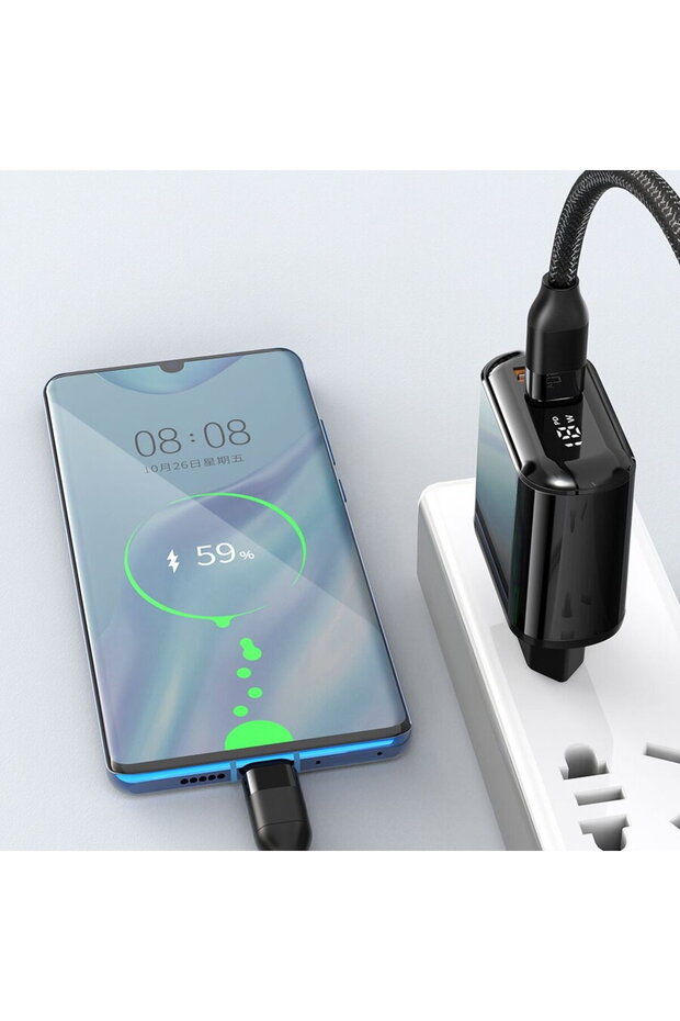 PD 20W 2xUSB + USB-C Negru - 6